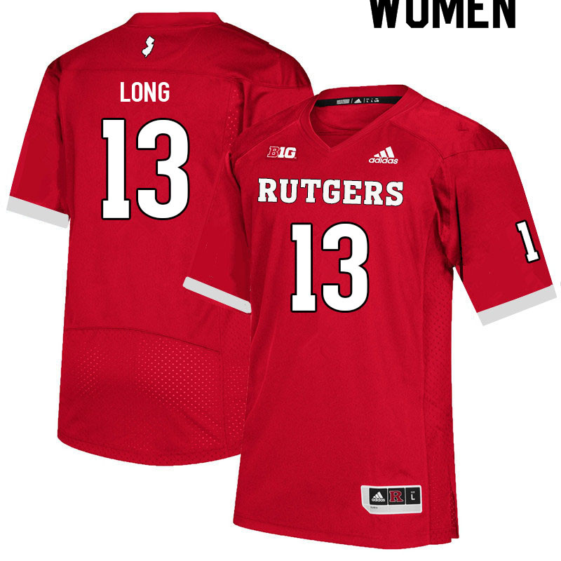 Women #13 Chris Long Rutgers Scarlet Knights College Football Jerseys Sale-Scarlet